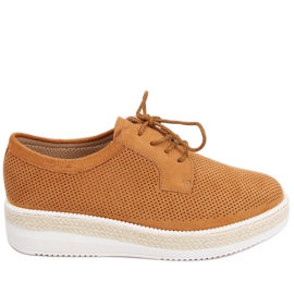 Espadrillas stringate Guermo Camel marrone