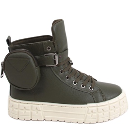Sneakers Burn Green per la caviglia verde