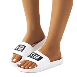 Ciabatte da donna Big Star DD274A264 bianche bianco
