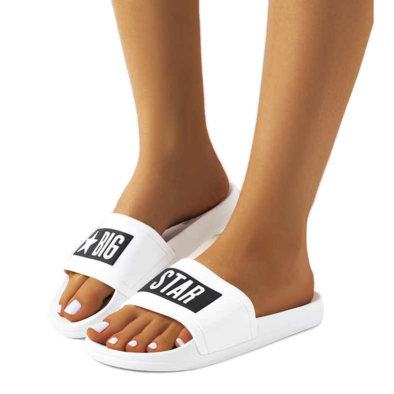 Ciabatte da donna Big Star DD274A264 bianche bianca