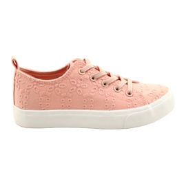 Atletico Sneaker femminili Sneaked in pizzo WY20763 Pink rosa