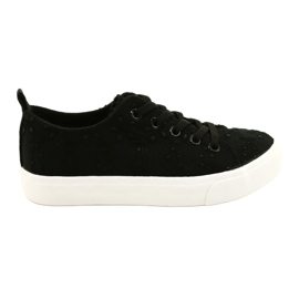 Atletico Girls 'Sneaker Slip -In Lace WY20763 Black nero