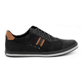 Polbut Scarpe casual da uomo 1801P nero nabuk / cammello