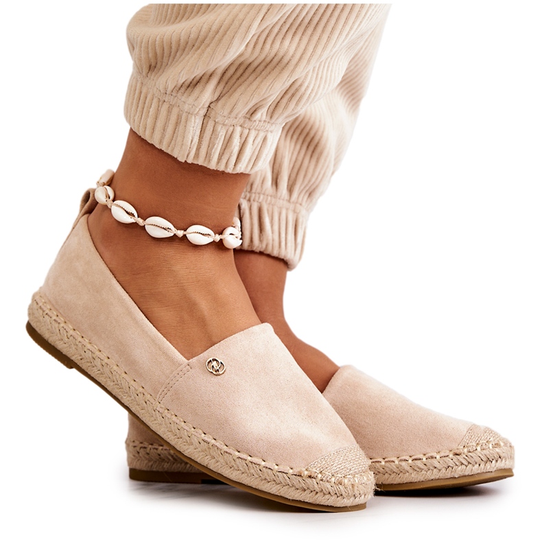 PE1 Espadrillas da donna in camoscio beige Joaquin