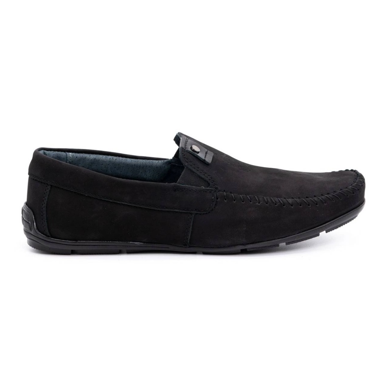 Olivier Mocassini da uomo neri in pelle 937MA nero