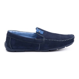 Olivier Mocassini da uomo in pelle 937MA blu navy