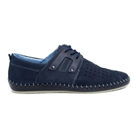 Olivier Scarpe estive da uomo in pelle 882LMA blu navy