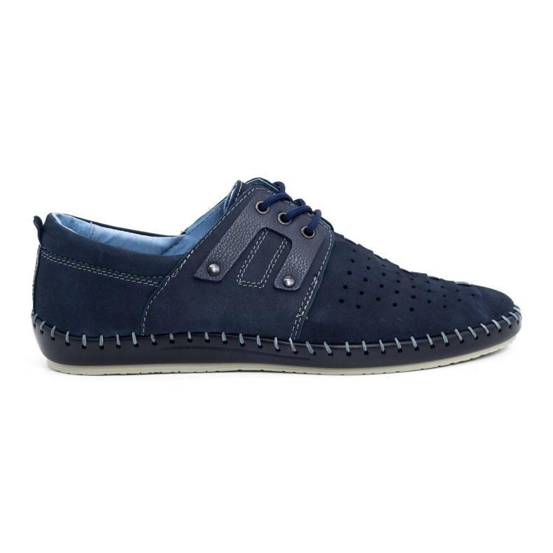 Olivier Scarpe estive da uomo in pelle 882LMA blu navy