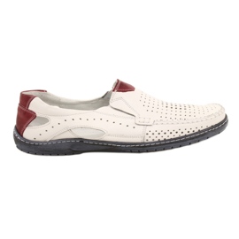 Olivier Mocassini da uomo in pelle bianca 901 scarpe estive bianco