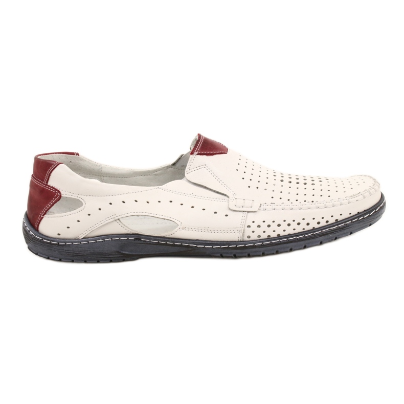 Olivier Mocassini da uomo in pelle bianca 901 scarpe estive