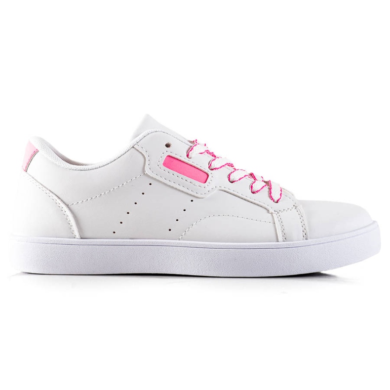 TRENDI Sneakers classiche stringate bianca rosa