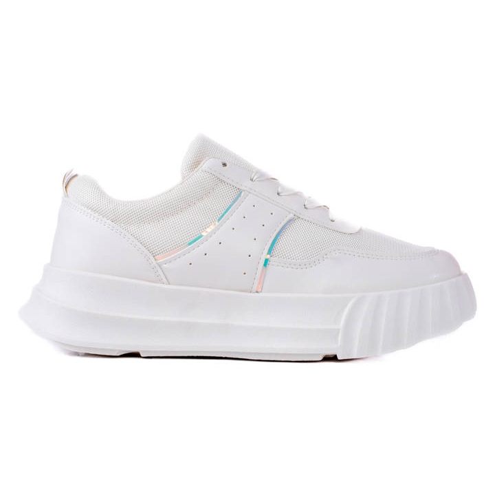 TRENDI Sneakers sportive sulla piattaforma beige