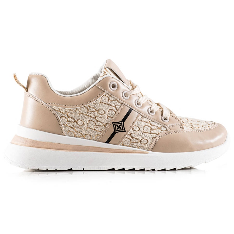TRENDI Scarpe da ginnastica alla moda beige marrone
