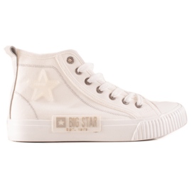 Sneakers alte da donna Big Star JJ274379 bianca