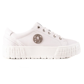 Filippo Sneakers in pelle sulla piattaforma bianca