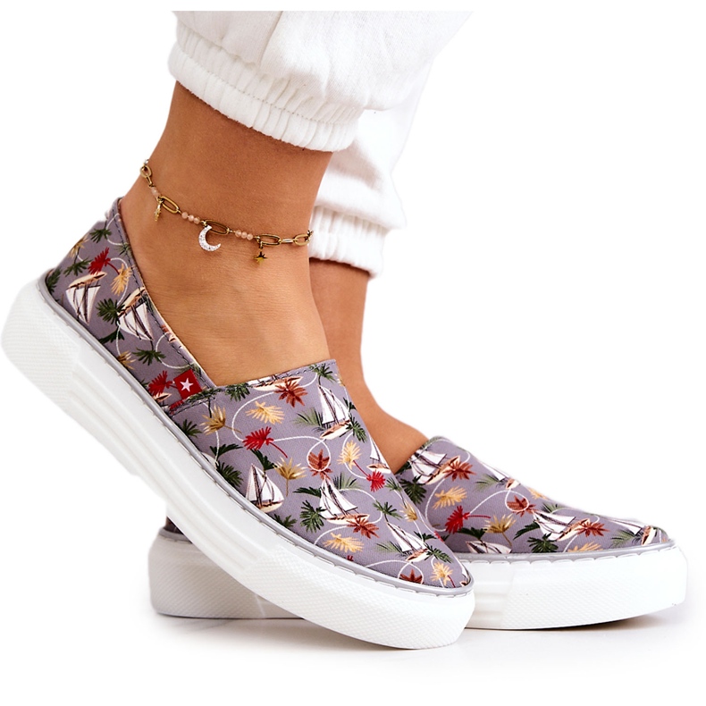 Sneakers da Donna Slip On Memory Foam Big Star JJ276015 Grigie grigio