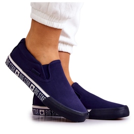 Sneakers da donna Slip-on Big Star HH274011 Blu navy