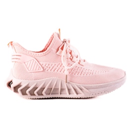 TRENDI Sneakers in tessuto rosa