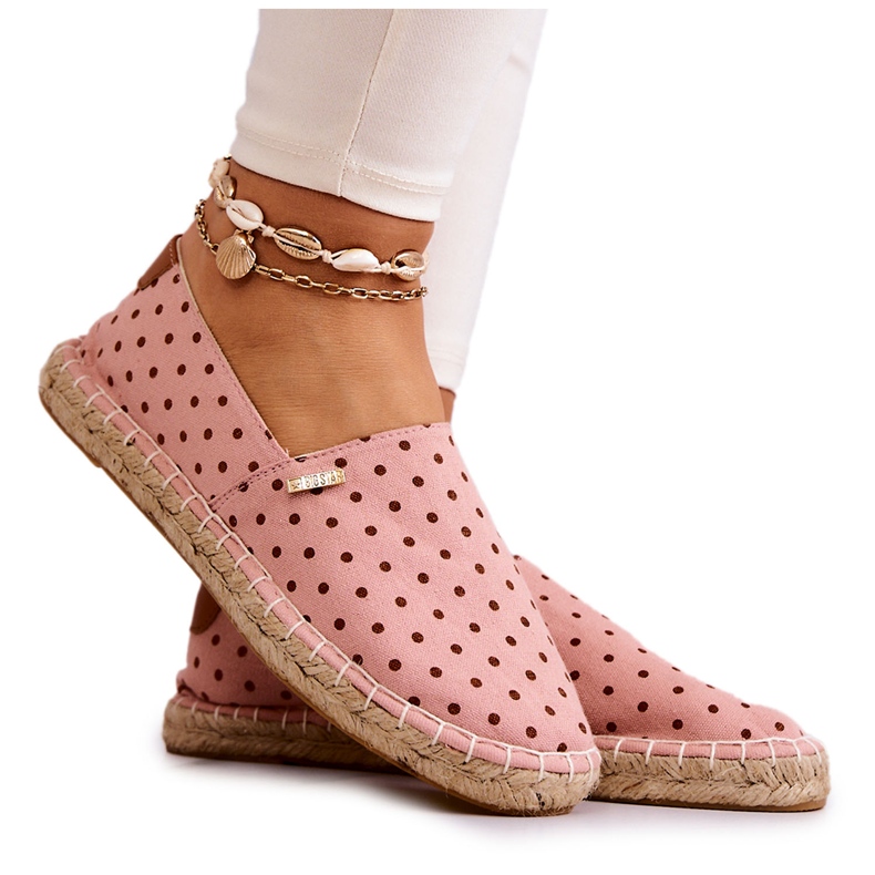 Espadrillas Da Donna Con Pois Big Star JJ274869 Rosa
