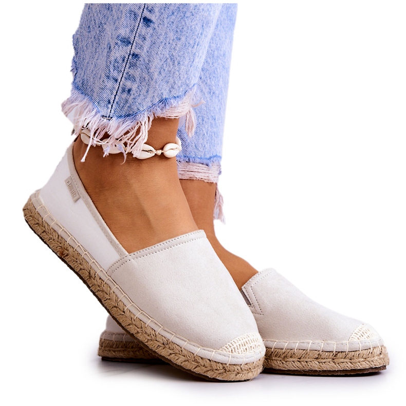 Espadrillas classiche da donna Big Star JJ274951 Bianco-Grigio