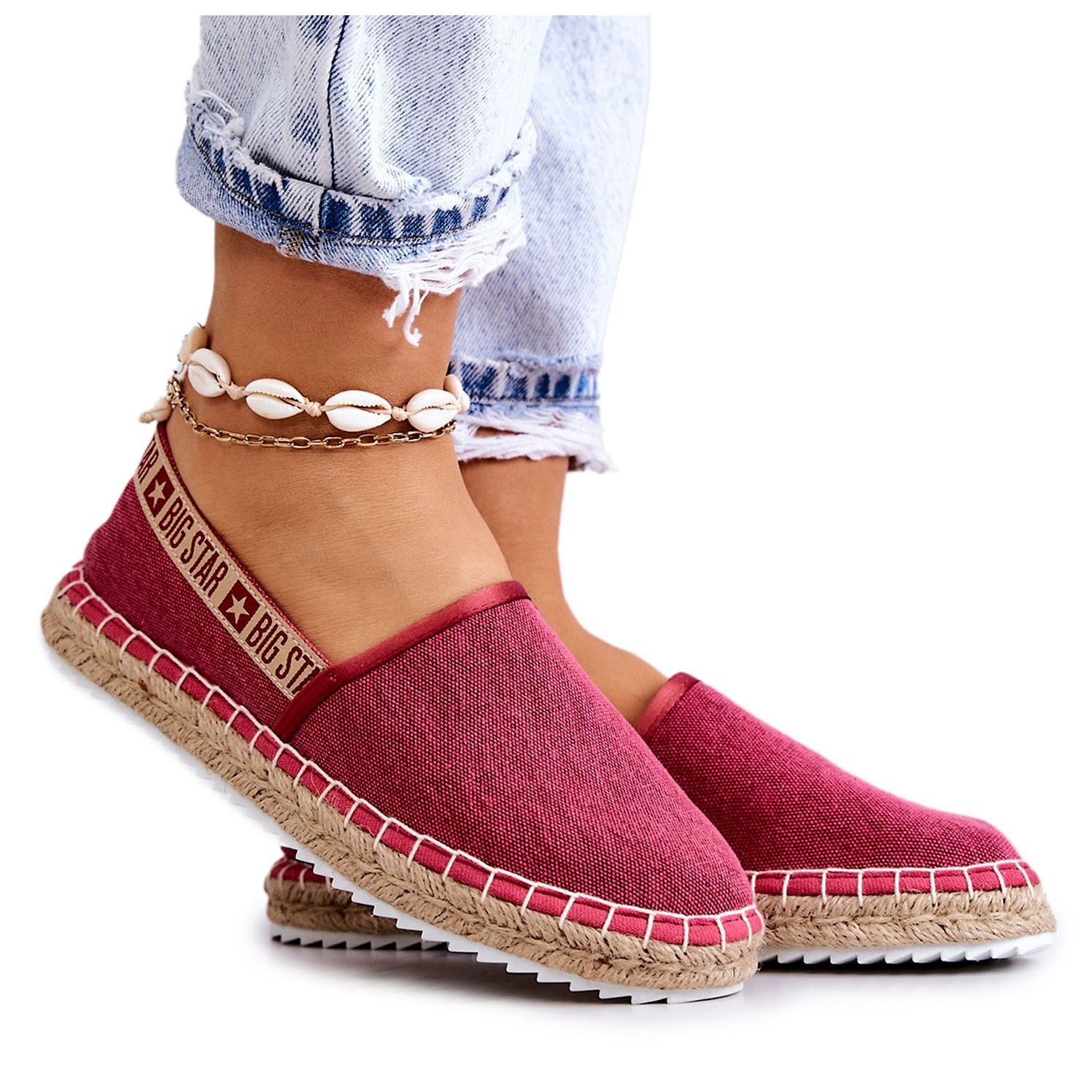 Espadrillas slip-on JJ274880 scuro rosa