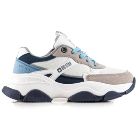 Sneakers da donna Big Star JJ274580 bianco blu multicolore