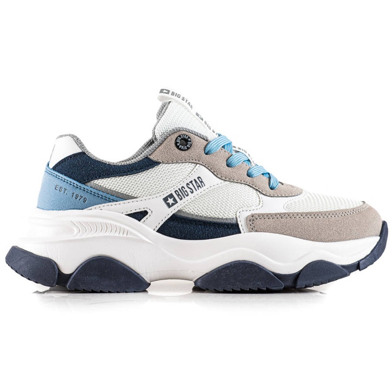 Sneakers da donna Big Star JJ274580 bianca blu multicolore