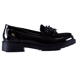 S. BARSKI Scarpe con fiocco decorativo S.BARSKI nero