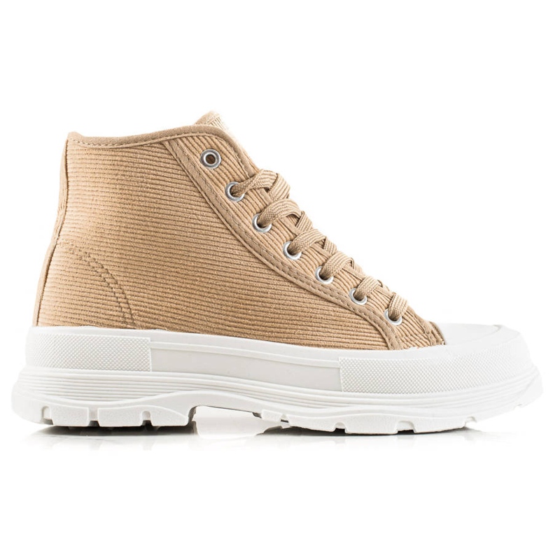 Sweet Shoes Sneakers alte in pelle scamosciata beige marrone