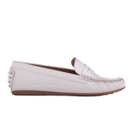 Marco Shoes Mocassini classici realizzati in morbida pelle bianco
