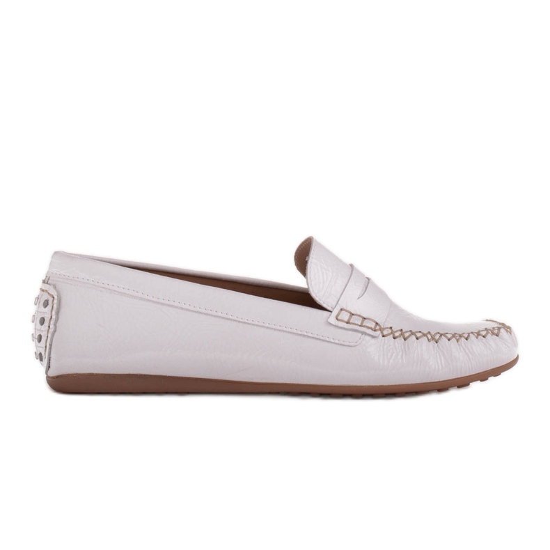 Marco Shoes Mocassini classici realizzati in morbida pelle bianca