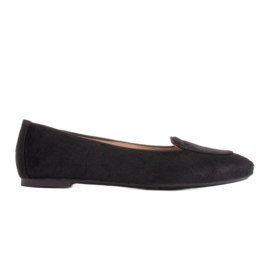 Marco Shoes Ballerine in pelle con capelli nero