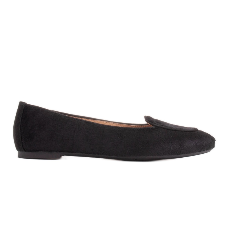 Marco Shoes Ballerine in pelle con capelli nero
