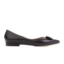 Marco Shoes Ballerine in pelle con frange decorative nero