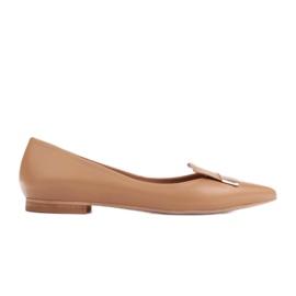 Marco Shoes Ballerine con linguetta decorativa beige marrone