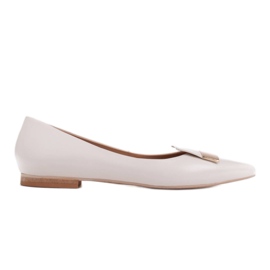 Marco Shoes Ballerine con linguetta decorativa bianco