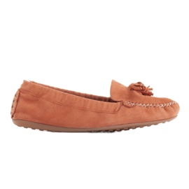 Marco Shoes Mocassini flessibili con elastico arancia