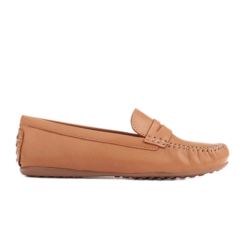 Marco Shoes Comodi mocassini realizzati in morbida pelle marrone