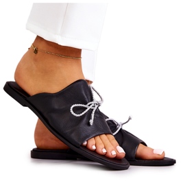 Ciabatte da Donna in Pelle Nicole 2659/001 Nere nero