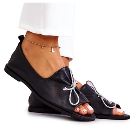 Ballerine da donna in pelle Nicole 2660/001 Nere nero