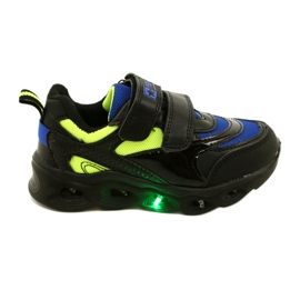 ADI scarpe sportive LED Glowing Velcro News 22DZ32-4836 Royal nero blu verde