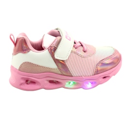 ADI scarpe sportive LED Glowing Velcro News 22DZ32-4837 rosa / bianco
