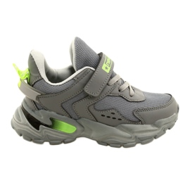 NEWS Scarpe sportive per ragazzi per velcro 22Z32-4930 grigio