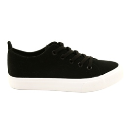 Atletico classico nero legato per bambini WY20761 Sneaker