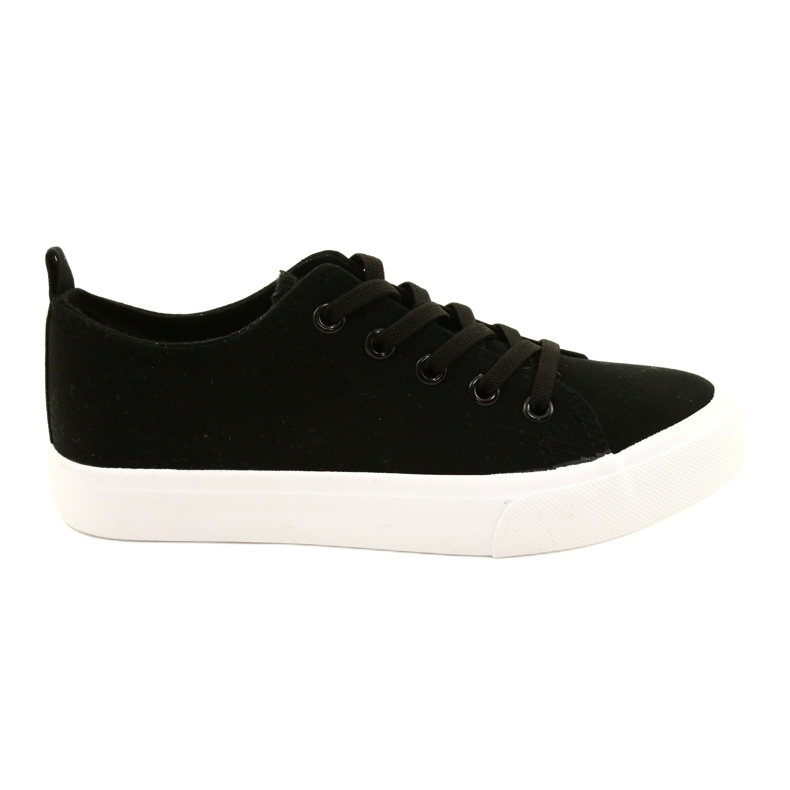 Atletico classico nero legato per bambini WY20761 Sneaker