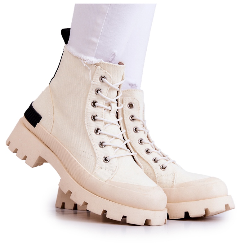 S.Barski Sneakers da donna, Stivali, Larina beige chiaro