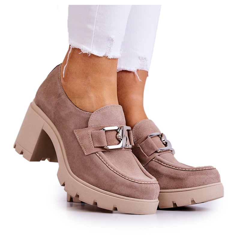 Lemar Scarpe eleganti su colonna con decoro Harmell beige