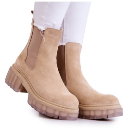Lemar Stivali da donna in camoscio Kennel beige chiaro