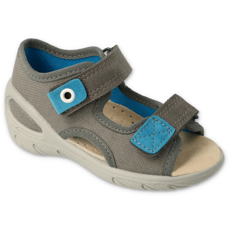 Befado scarpe per bambini pu 065P166 blu grigio