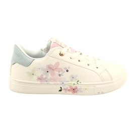 Sneakers sportive bianche Flowers American Club ES91 bianco